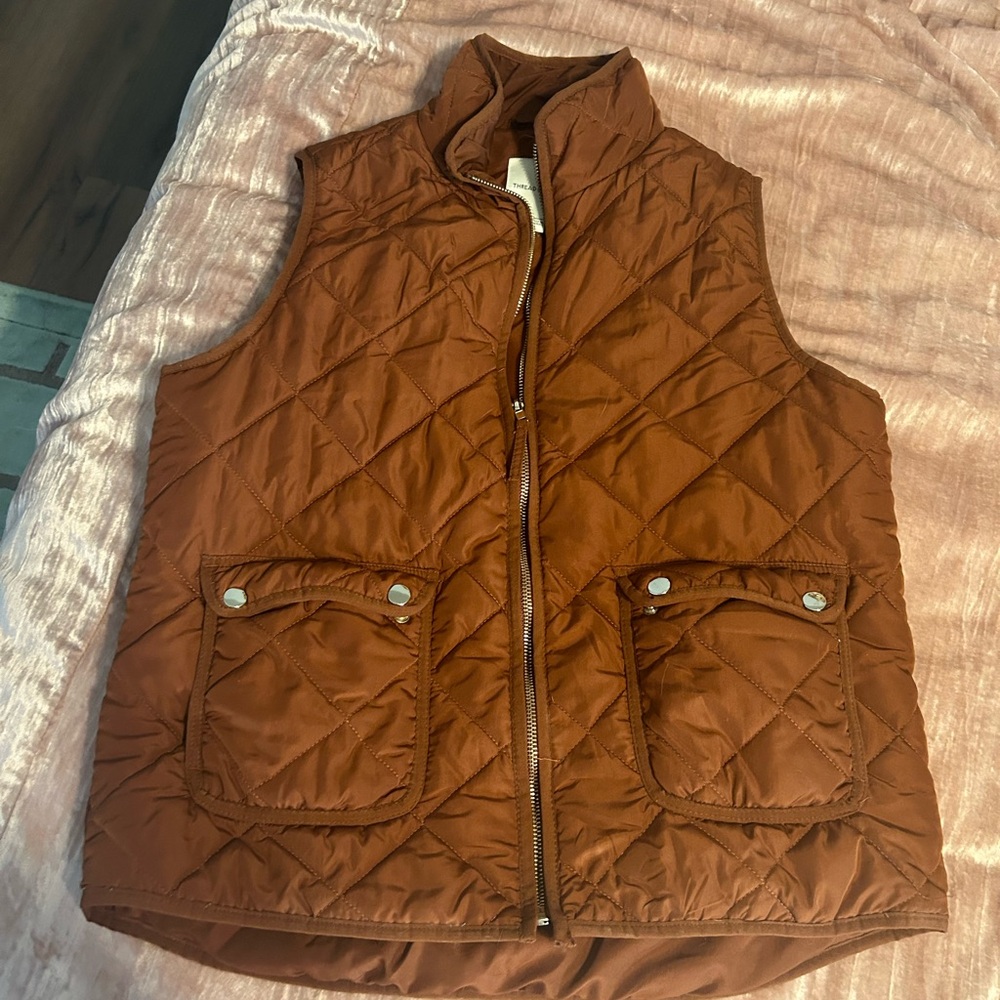 Brown outerwear vest